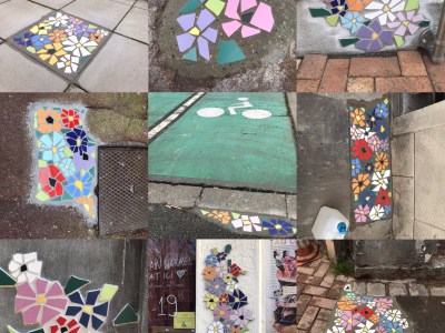 Atelier street art « Flower Power » en mosaïque - Maker Faire Lille 2024