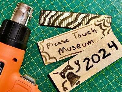 Custom Burnt Bookmarks with the Please Touch Museum - Maker Faire Philadelphia 2024
