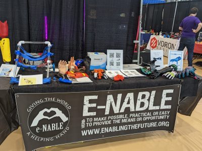 Printed Prosthetics with eNABLE and Marymount Engineering - Maker Faire downtown-columbia 2024