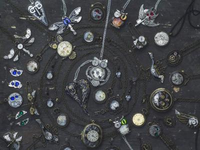 Ukraine Steampunk handmade jewelry from watches - Maker Faire