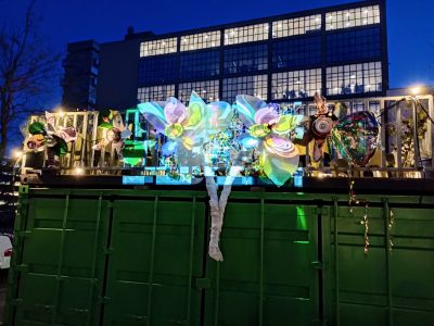 White Recycle Projection - Maker Faire Aarhus 2024