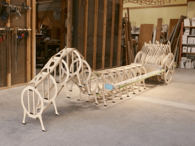 Caterpillar with Chariot - Maker Faire Bay Area